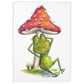 Whimsical Sleeping Froeping onder een paddenstoel Klembord (Achterkant)