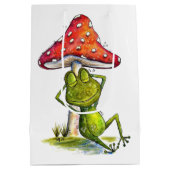 Whimsical Sleeping Froeping onder een paddenstoel Medium Cadeauzakje (Achterkant)