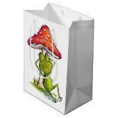 Whimsical Sleeping Froeping onder een paddenstoel Medium Cadeauzakje (Achterkant Gekanteld)
