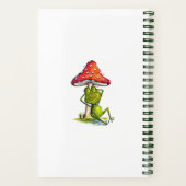 Whimsical Sleeping Froeping onder een paddenstoel Notitieboek (Achterkant)