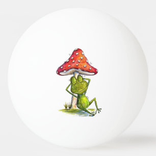 Whimsical Sleeping Froeping onder een paddenstoel Pingpongbal