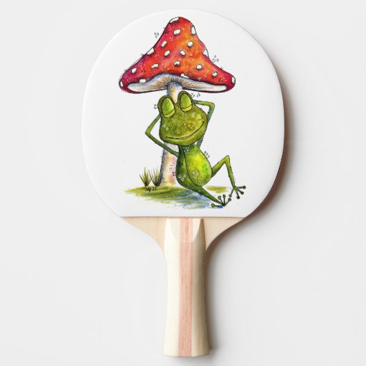Whimsical Sleeping Froeping onder een paddenstoel Tafeltennisbatje (Voorkant)