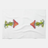 Whimsical Sleeping Froeping onder een paddenstoel Theedoek (Horizontaal)