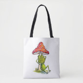 Whimsical Sleeping Froeping onder een paddenstoel Tote Bag (Voorkant)