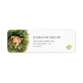 Whimsical Sleepy Baby Beer Baby shower Etiket (Voorkant)