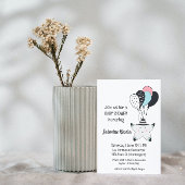 Whimsical Sleepy Star Baby shower Invitation Kaart