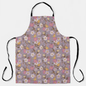 Whimsical Slinger Bloemen en Vogels - Lavendel Schort (Voorkant)