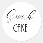 Whimsical "Smash Cake" Ronde Sticker (Voorkant)