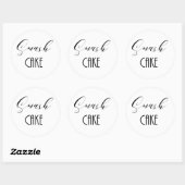 Whimsical "Smash Cake" Ronde Sticker (Vel)