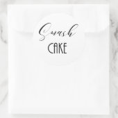 Whimsical "Smash Cake" Ronde Sticker (Tas)