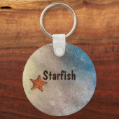 Whimsical Smile and Wink Starfish Beach Sleutelhanger (Achterkant)