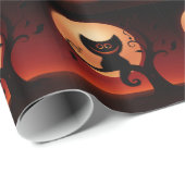 Whimsical Smilting Black Cat Cadeaupapier (Rol Hoek)