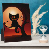 Whimsical Smilting Black Cat Fotoplaat (Zijkant)