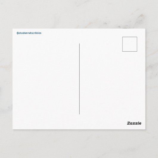 Whimsical Snail on Magical Mushroom CUSTOM Bday Briefkaart (Achterkant)