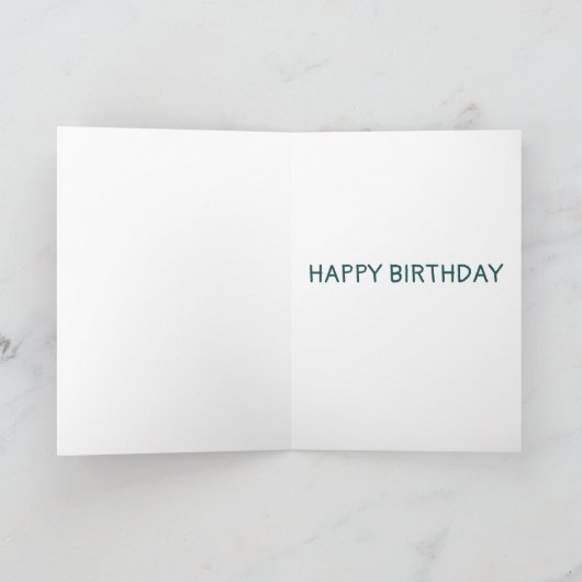 Whimsical Snail on Magical Mushroom CUSTOM Bday Kaart (Binnen)