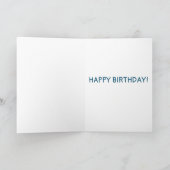 Whimsical Snail on Magical Mushroom CUSTOM Bday Kaart (Binnen)