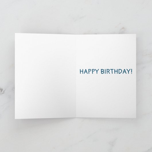 Whimsical Snail on Magical Mushroom CUSTOM Bday Kaart (Binnen)