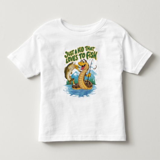 Whimsical Snake and Fish T-shirt (Voorkant)