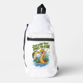 Whimsical Snake and Fish T-shirt Sling Bag (Voorkant)