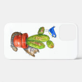 Whimsical Sneaky Cat met Cactus Case-Mate iPhone Case (Achterkant (horizontaal))