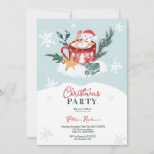 Whimsical-sneeuwman-chocoladeillustratie Kaart (Voorkant)