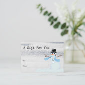 Whimsical Sneeuwscène Cards Bulk Kortingskaartje (Staand voorkant)