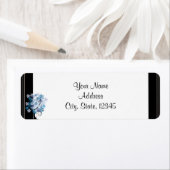 Whimsical Sneeuwvlok Boom Posh Bruiloft Label (Insitu)