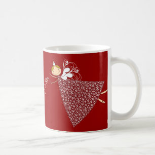 Whimsical Sneeuwvlokken Kerst Fairy Angel Vakantie Koffiemok