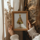 Whimsical Snoep kerstboom schilderij vakantie Poster