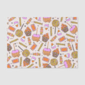 Whimsical Snoep-thema Halloween Tissue Paper Tissuepapier (Voorkant)