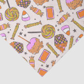 Whimsical Snoep-thema Halloween Tissue Paper Tissuepapier (Detail)