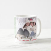 Whimsical Snow Christmas Trees Vakantie Foto Mok (Voorkant rechts)