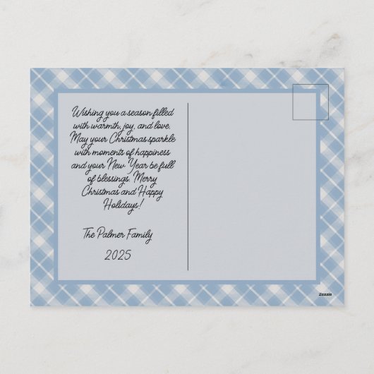 Whimsical Snow Man Vrolijk kerstfeest Feestdagenkaart (Achterkant)