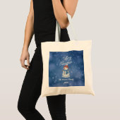 Whimsical Snow Man Vrolijk kerstfeest Tote Bag (Voorkant (product))