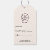 Whimsical Snow Wereldbol Christmas Product Label L Cadeaulabel (Achterkant)