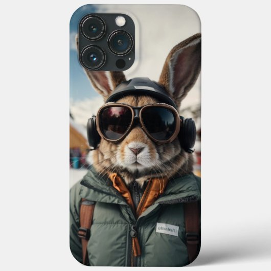 Whimsical Snowboarden Bunny Case-Mate iPhone Case (Achterkant)
