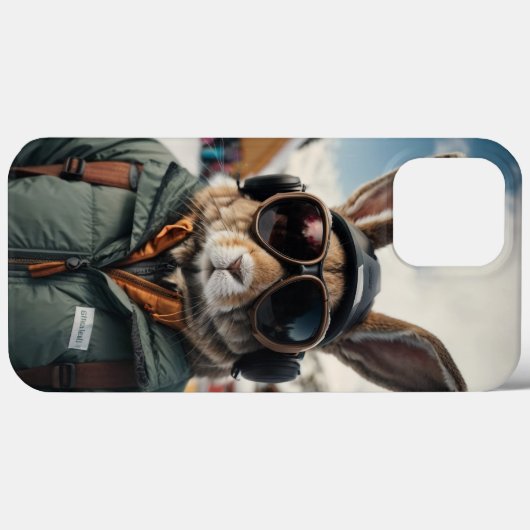 Whimsical Snowboarden Bunny Case-Mate iPhone Case (Achterkant (horizontaal))