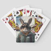 Whimsical Snowboarden Bunny Pokerkaarten (Achterkant)