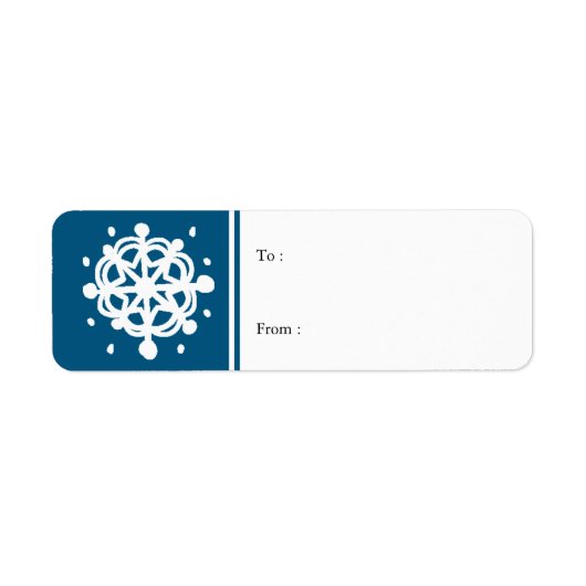 Whimsical Snowflake Gift Etiket (Voorkant)