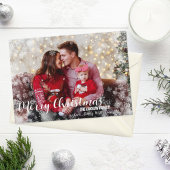 Whimsical Snowflake Lijst Kerstmis Fotokaart Feestdagenkaart