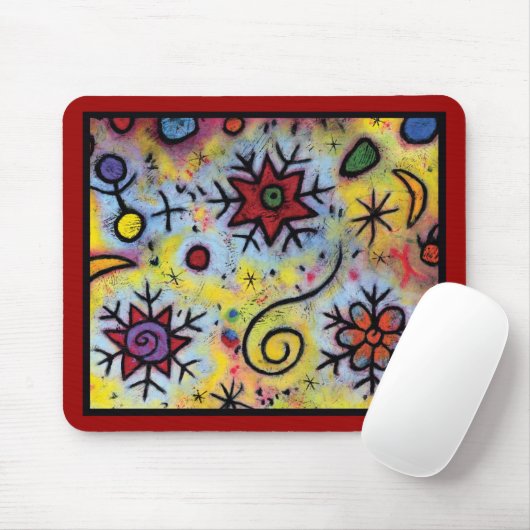 Whimsical Snowflake Mousepad - 9,25 x 7,75 inch Muismat (Met muis)