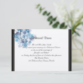 Whimsical Snowflake Tree Posh Wedding Rehearsal Kaart (Staand voorkant)