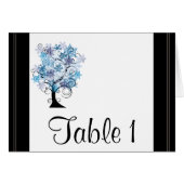 Whimsical Snowflake Tree Posh Wedingstabel Number (Voorkant Horizontaal)