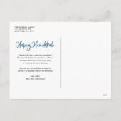 Whimsical Snowflakes Blue Happy Hanukkah Foto Feestdagenkaart (Achterkant)