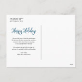 Whimsical Snowflakes Blue Prettige feestdagen Foto (Achterkant)