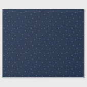Whimsical Snowflakes Christmas Pattern Donkerblauw Cadeaupapier (Vlak)