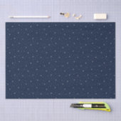 Whimsical Snowflakes Christmas Pattern Donkerblauw Tissuepapier (Craft)