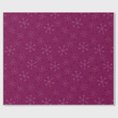 Whimsical Snowflakes Christmas Pattern Purple Cadeaupapier (Vlak)