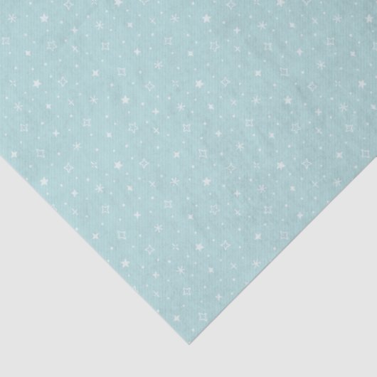 Whimsical Snowflakes in Aqua Blue Pattern Tissuepapier (Detail)