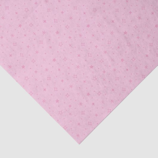 Whimsical Snowflakes in Pastel Pink Pattern Tissuepapier (Detail)